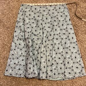 Flare Skirt Contrasting Top Stitch Details Fully Lined